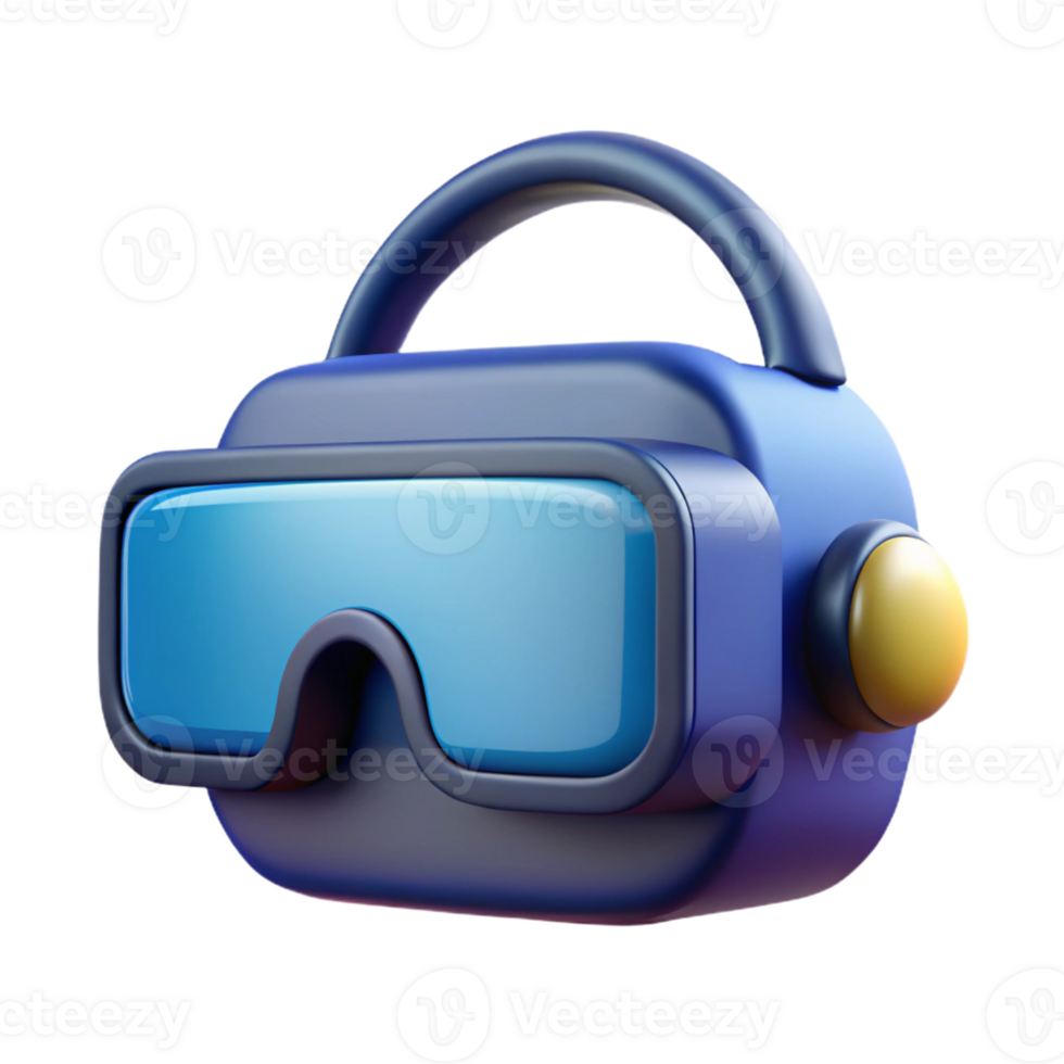 immaculate surreal Virtual reality headset icon with Transparent Background professional png