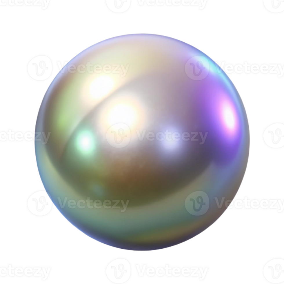 joyful wonderful Ultra-detailed, professional render of a single, polished pearl with iridescent sheen Isolated cutout with Transparent Background expertly shot png