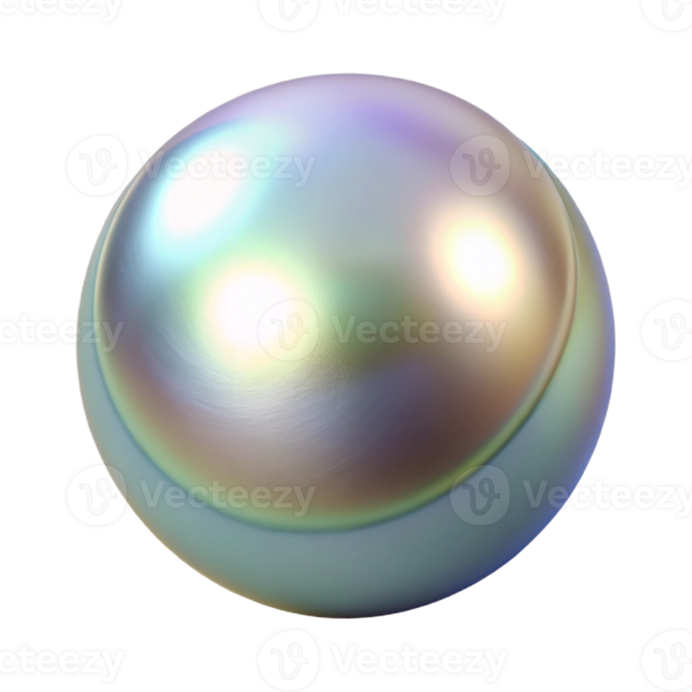 glorious exemplary Ultra-detailed, professional render of a single, polished pearl with iridescent sheen Isolated cutout with Transparent Background png