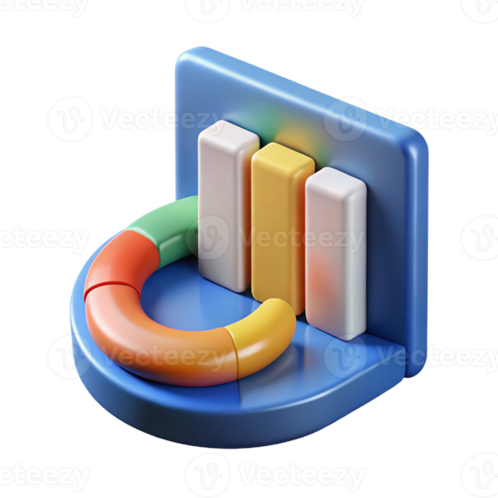 distinguished traditional Big data analytics chart icon with Transparent Background original png