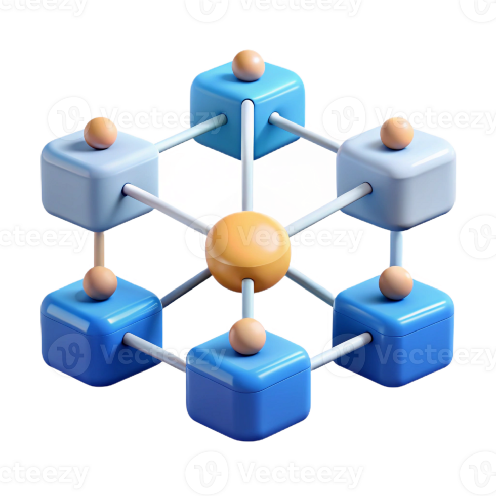 spectacular standout Big data, network connections visualization with Transparent Background png