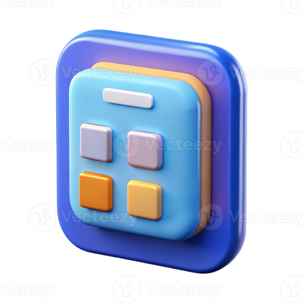 intenso deslumbrante Móvel aplicativo interface ícone com transparente fundo magistralmente capturado png