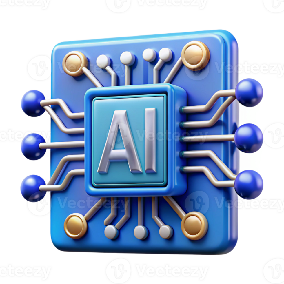 serene organic Artificial intelligence, AI, circuit board pattern with Transparent Background expertly shot png