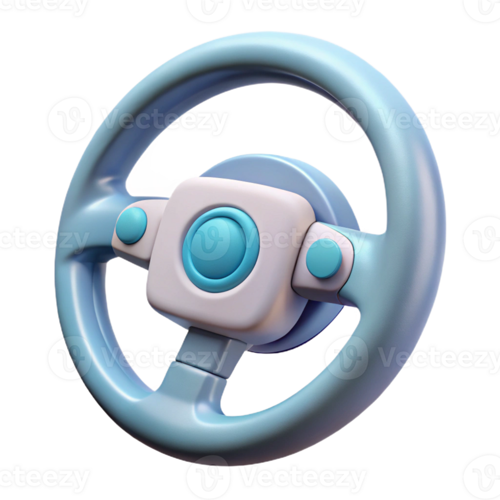 immaculate nostalgic surreal Concept art style, hyper-specific isolated cutout of a self-driving car steering wheel, autonomous vehicle technology with Transparent Background studio quality png