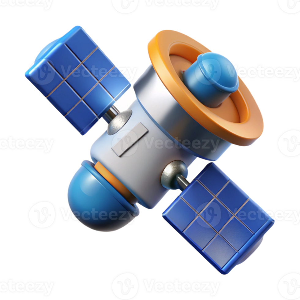 inspired renaissance Space technology satellite icon with Transparent Background studio quality png