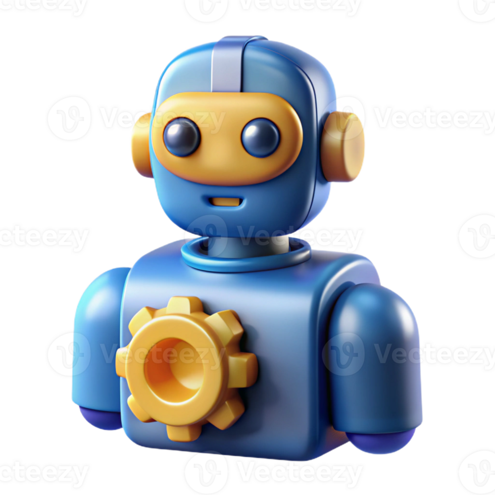 striking bold victorian Robotics automation icon with Transparent Background handcrafted png