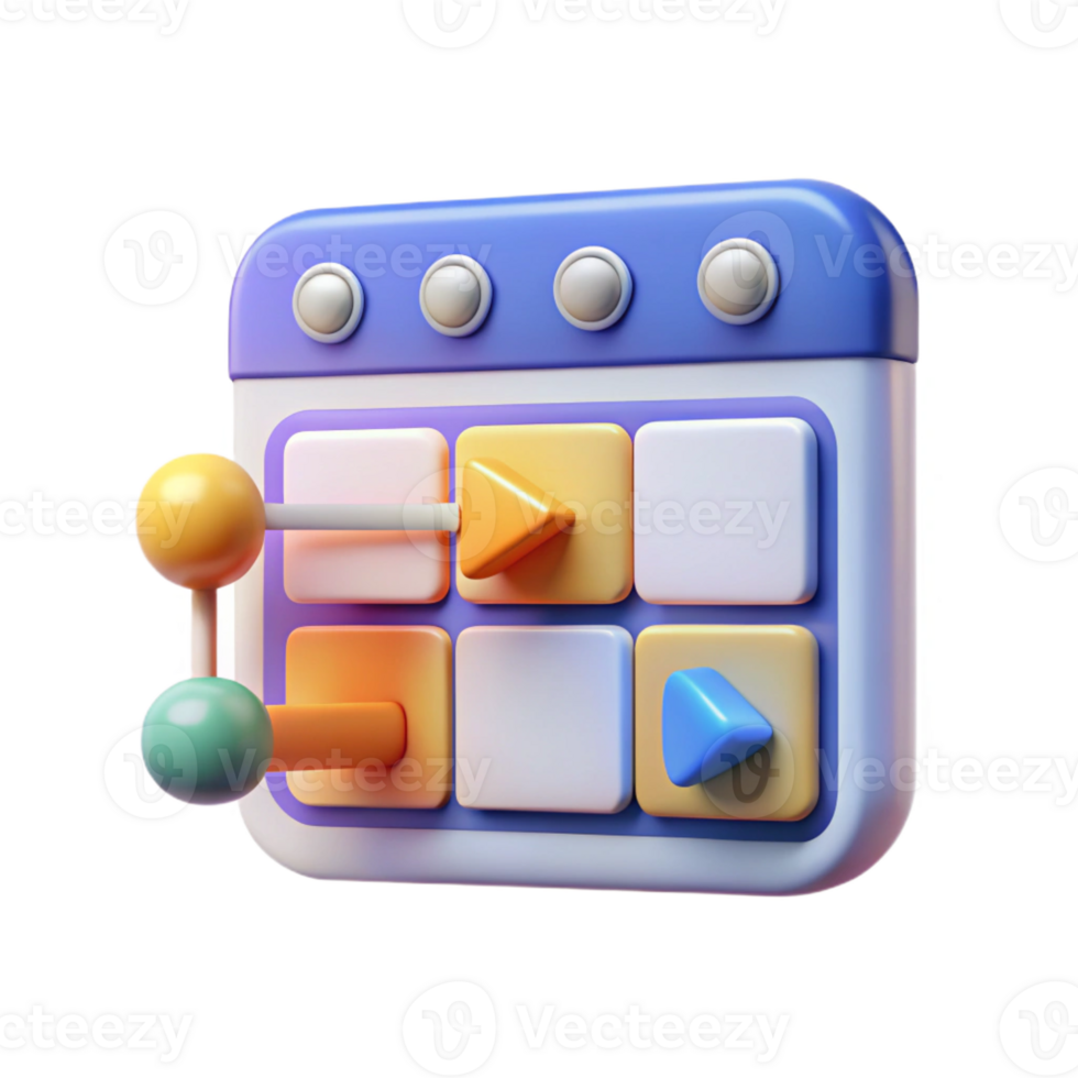 striking playful renaissance editing software, timeline interface with Transparent Background impeccable png