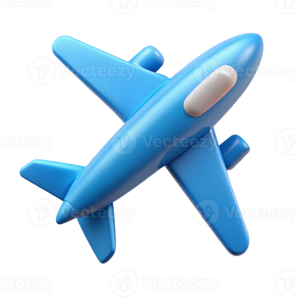 elegant romantic impressionist Transportation technology airplane icon with Transparent Background 4K png