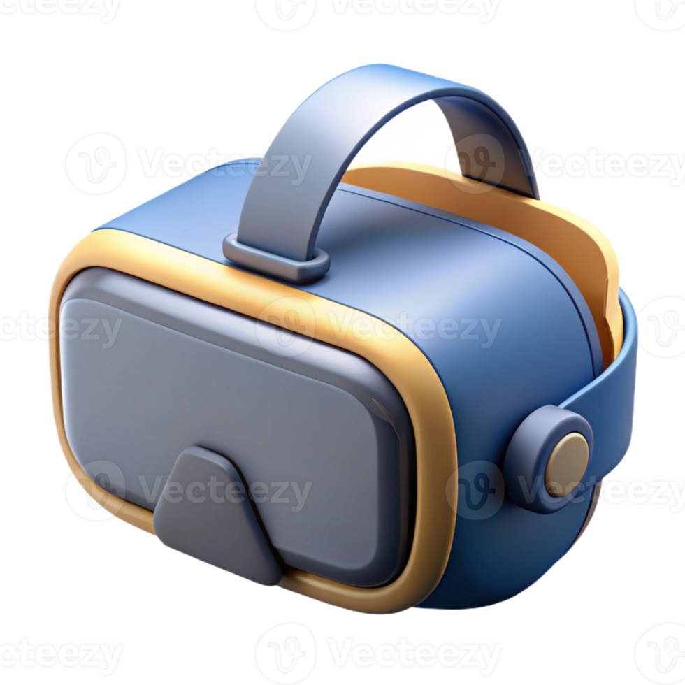 impressive retro Ultra-detailed, professional render of an isolated cutout of a virtual reality headset, immersive gaming technology with Transparent Background detailed png