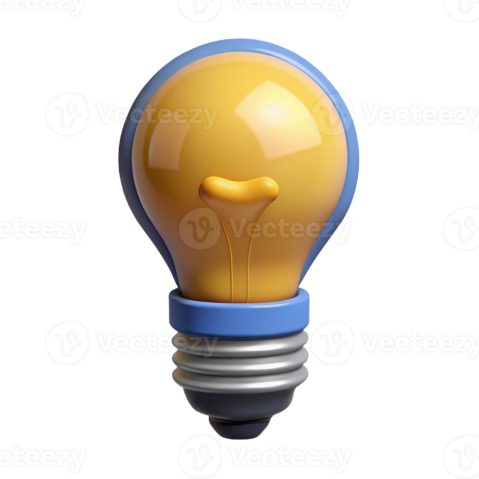 splendid intense impressionist Smart light bulb with adjustable brightness with Transparent Background 8K png