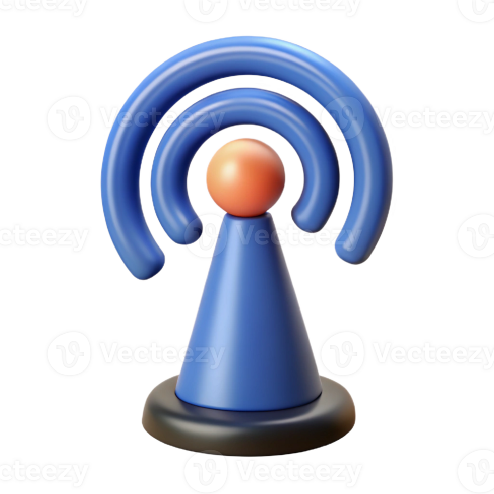 harmonious dazzling Ultra-detailed, professional render of an isolated cutout of a G antenna, wireless communication technology with Transparent Background handcrafted png