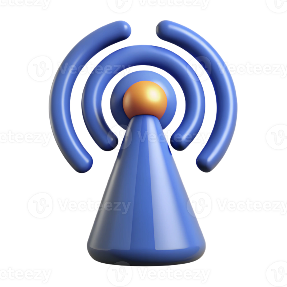 pristine timeless Ultra-detailed, professional render of an isolated cutout of a G antenna, wireless communication technology with Transparent Background png