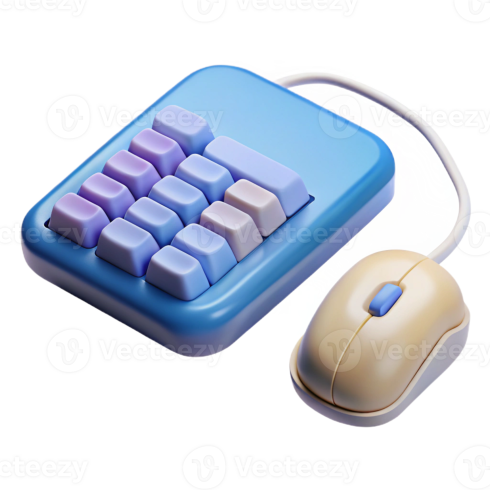 striking melancholic contemporary Computer programming, keyboard and mouse with Transparent Background 4K png
