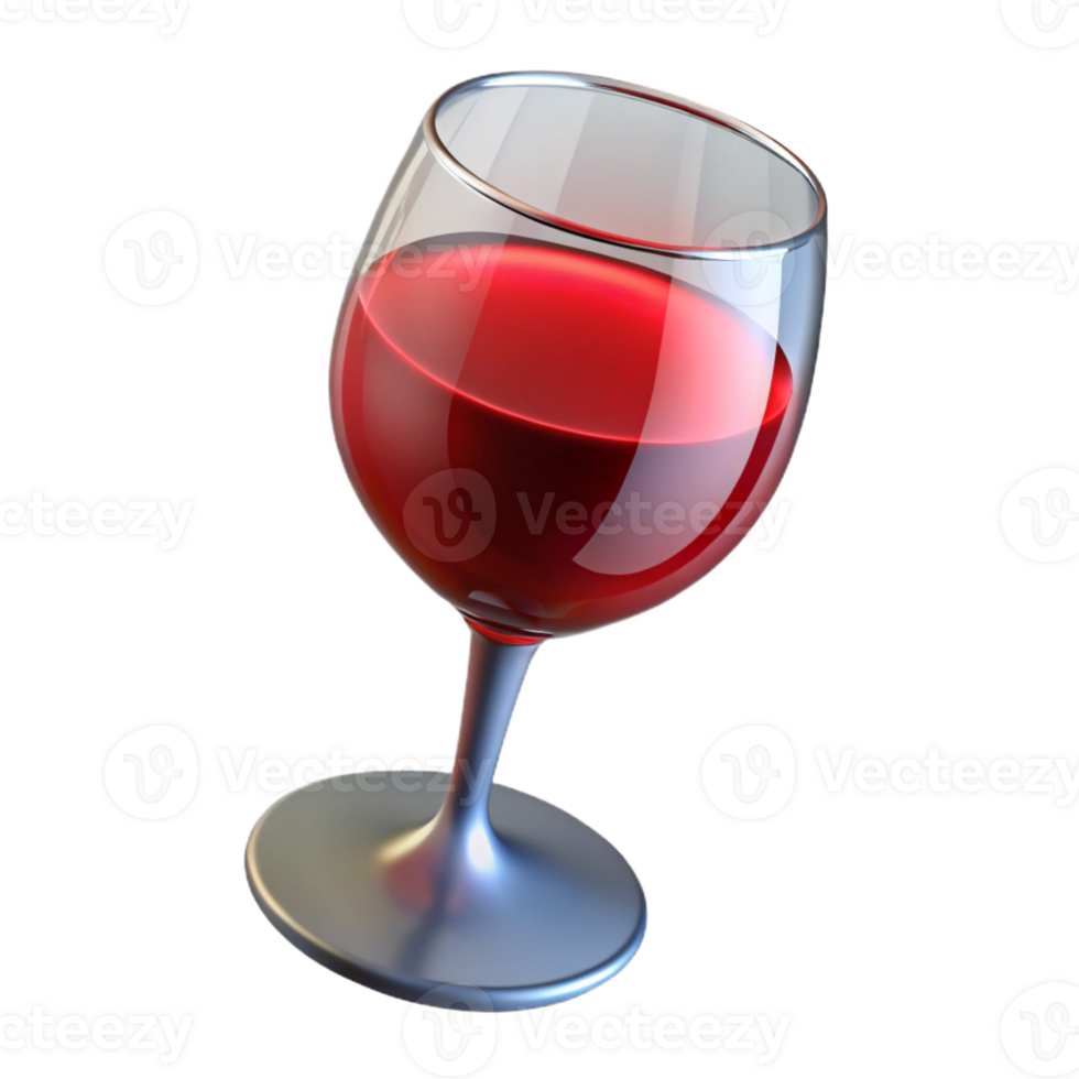 impressive renaissance A glass of red wine, partially full with Transparent Background detailed png