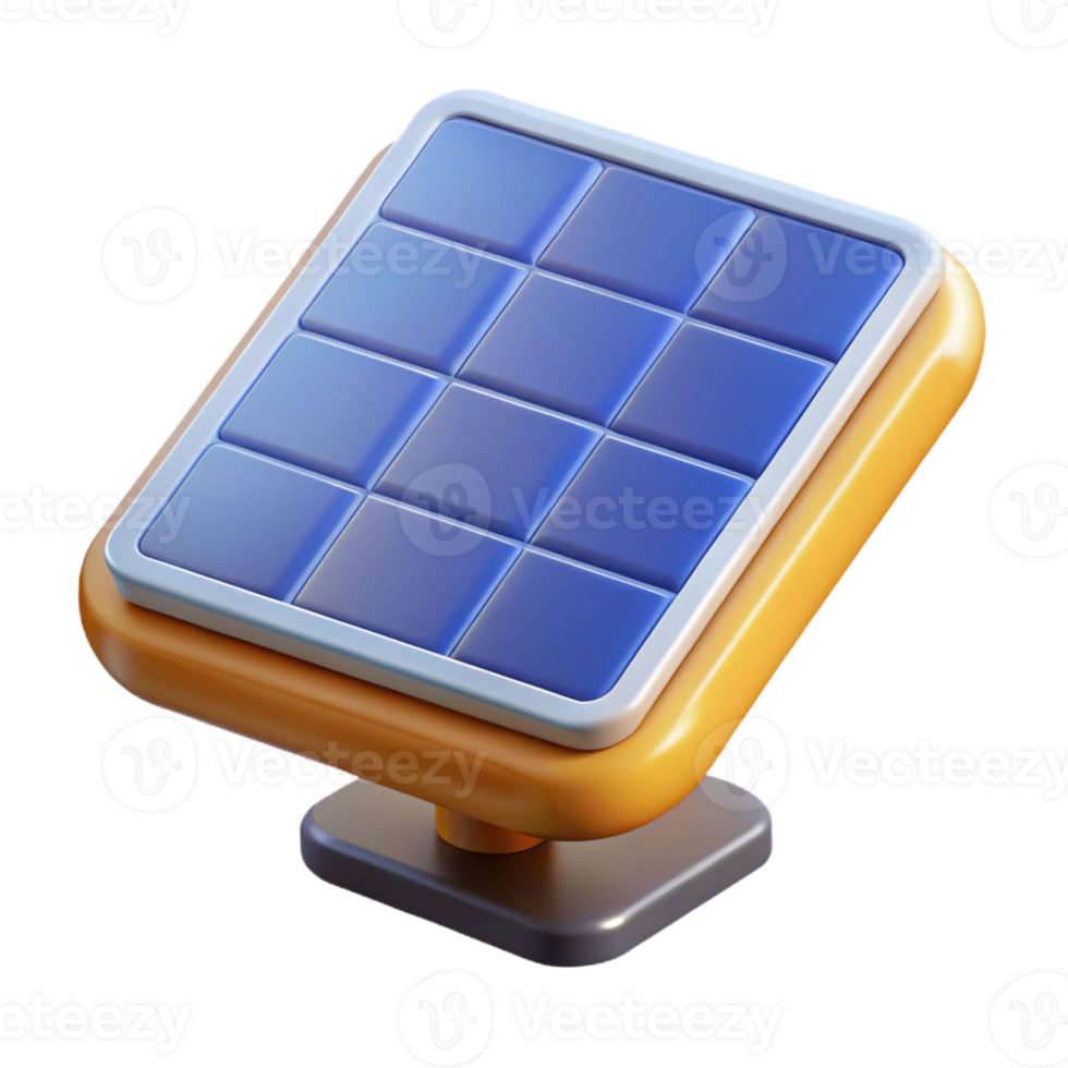 impressive rare Hyper-specific, concept art style isolated cutout of a solar panel tile, renewable energy technology with Transparent Background png