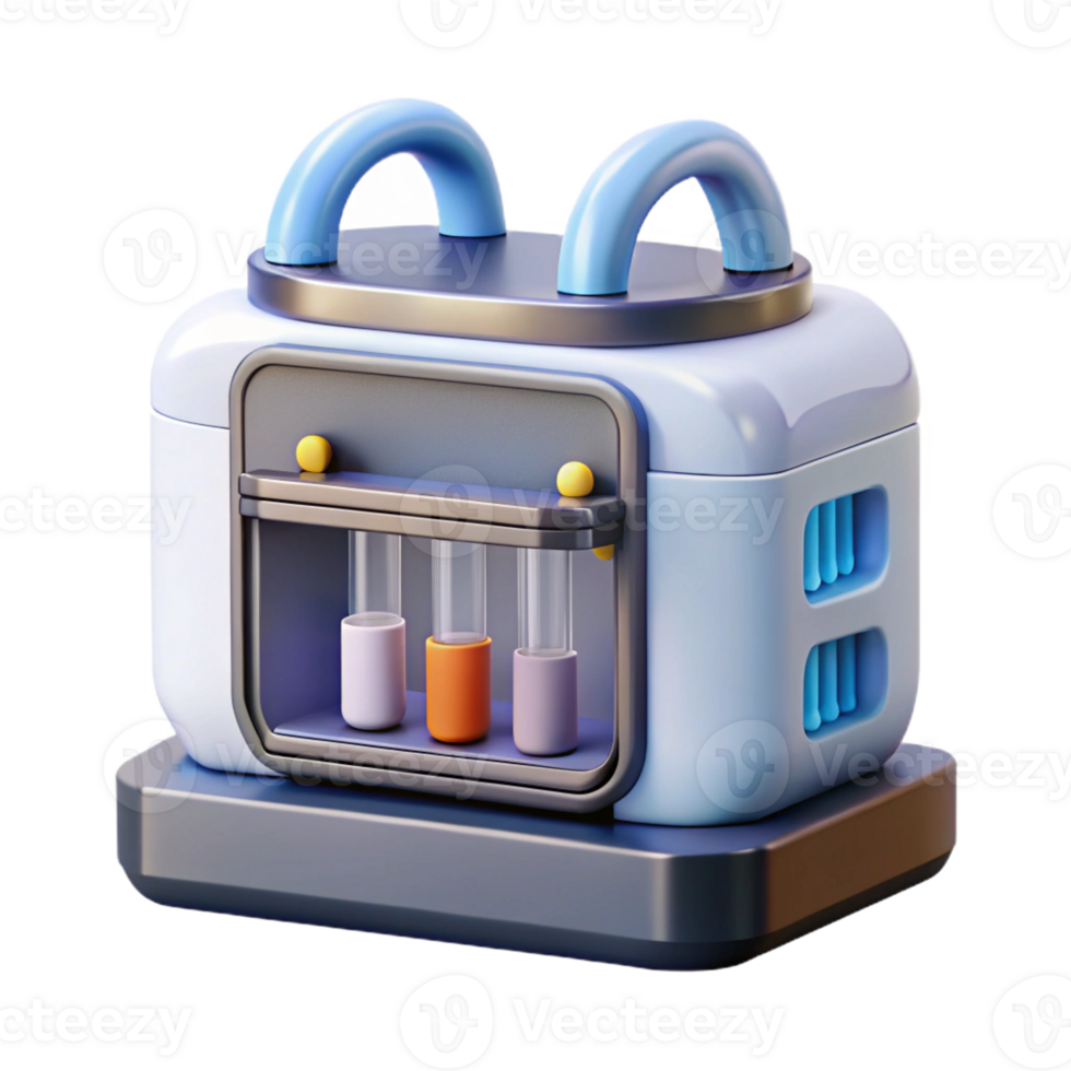 sought-after classic Ultra-detailed, professional render of an isolated cutout of a DNA sequencing machine, genetic engineering technology with Transparent Background flawless png