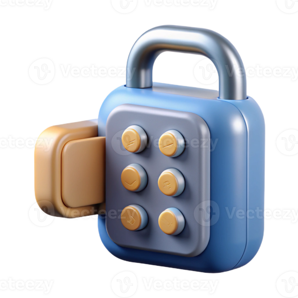 tranquil elegant Smart lock with keypad entry with Transparent Background authentic png
