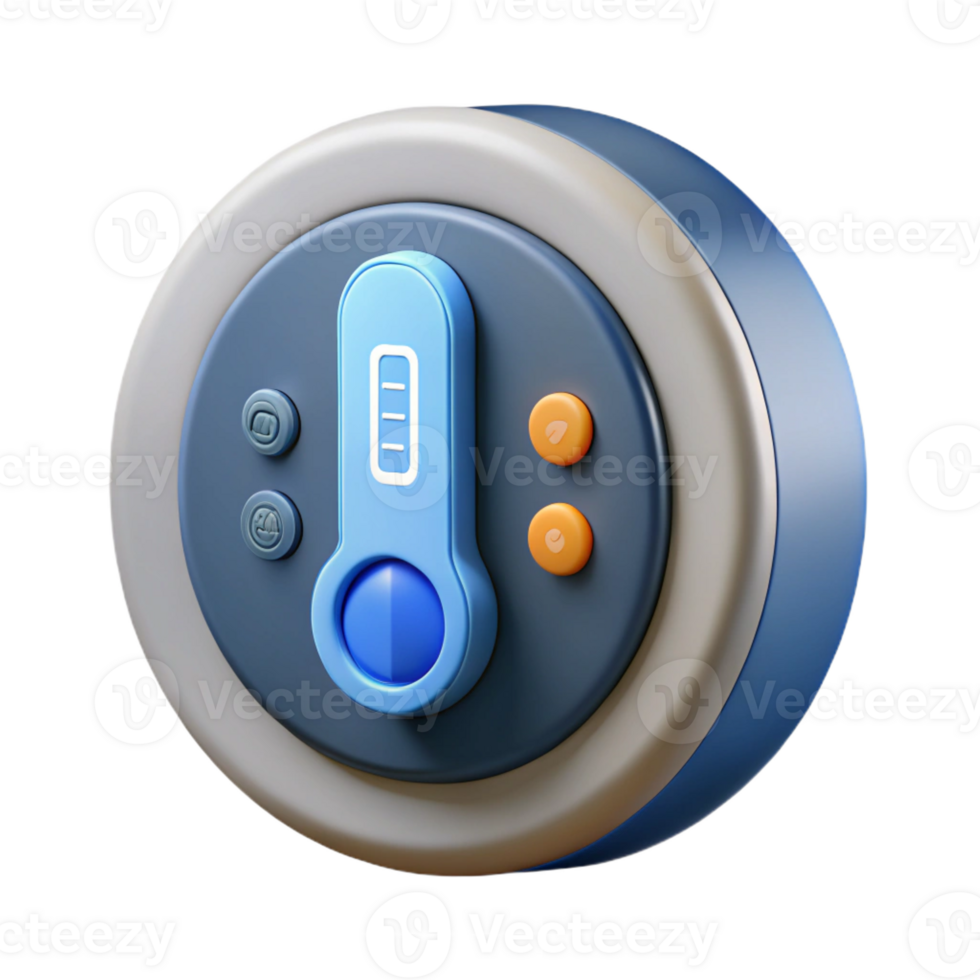 picturesque timeless Smart thermostat with temperature display with Transparent Background png