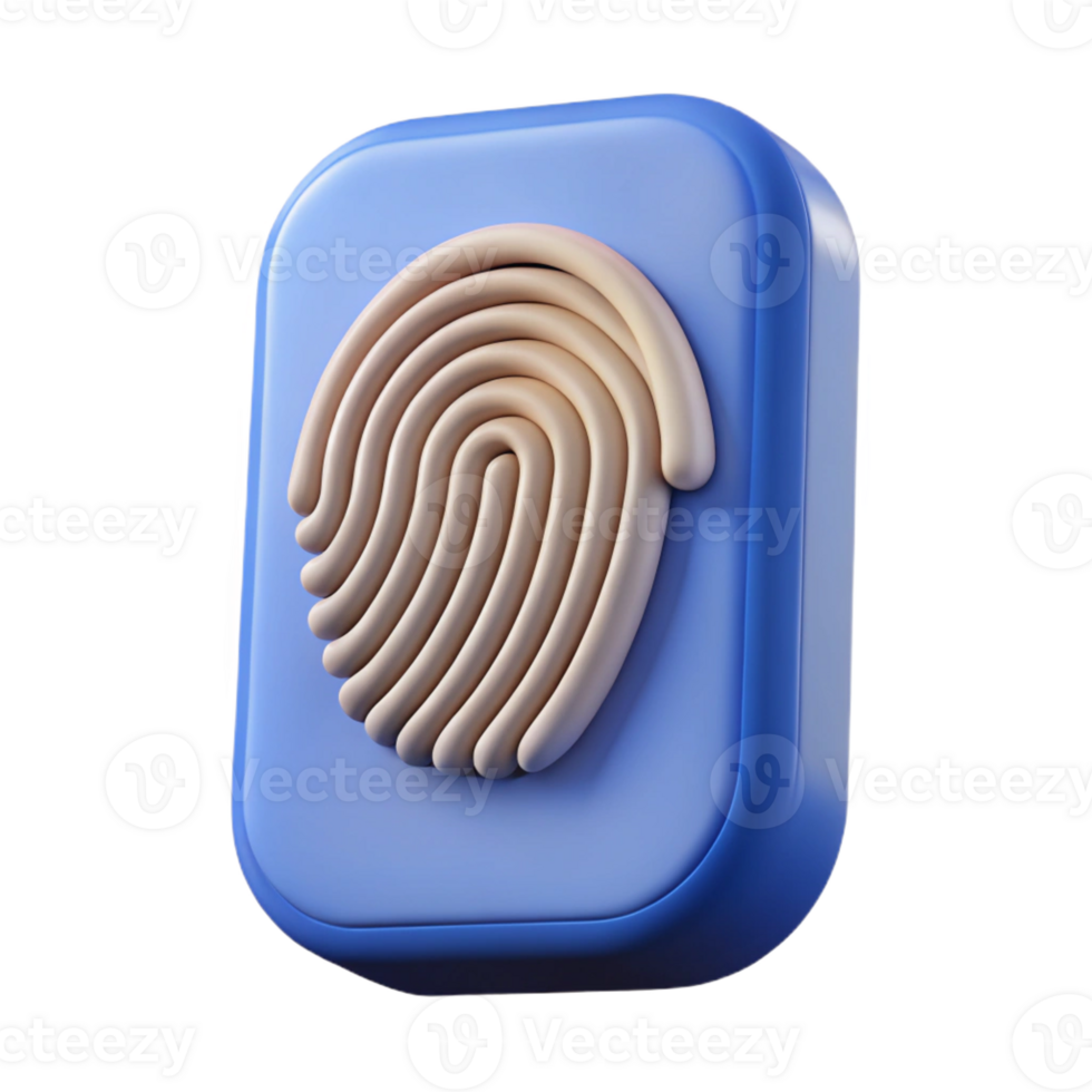 glorious traditional Biometric fingerprint scanner with Transparent Background authentic png