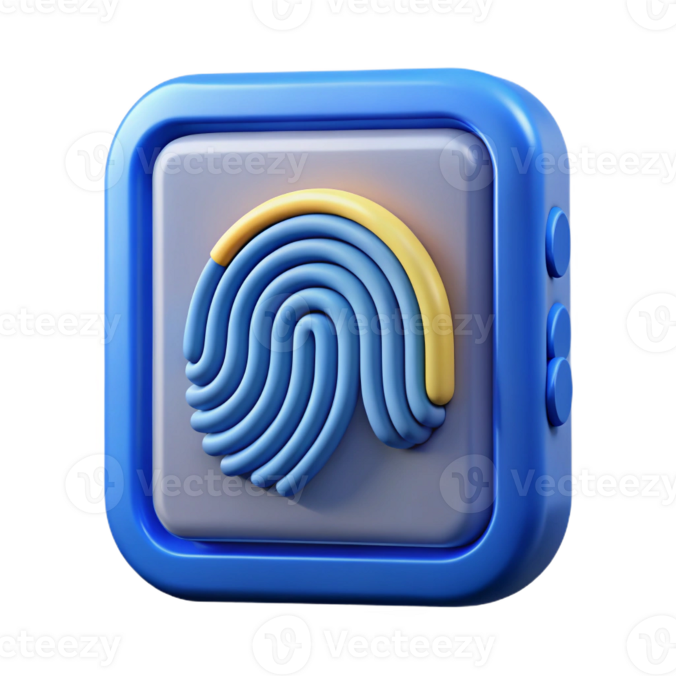 wonderful unforgettable Biometric fingerprint scanner with Transparent Background png