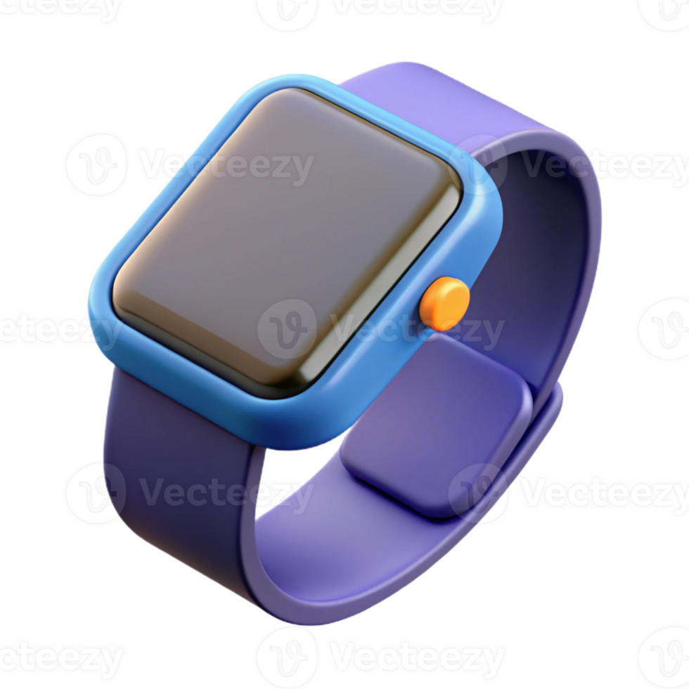 joyful impressive Smartwatch with fitness tracker display with Transparent Background studio quality png