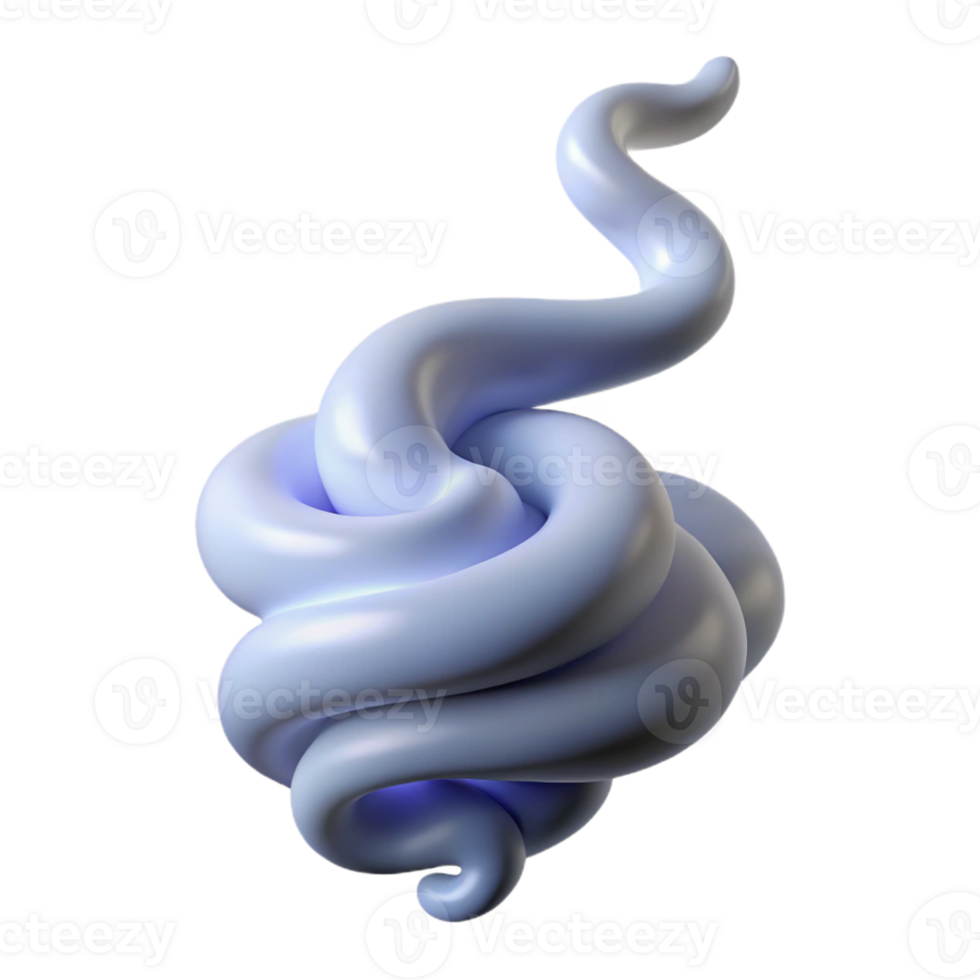 gorgeous reflective baroque A wisp of smoke, curling and twisting with Transparent Background refined png