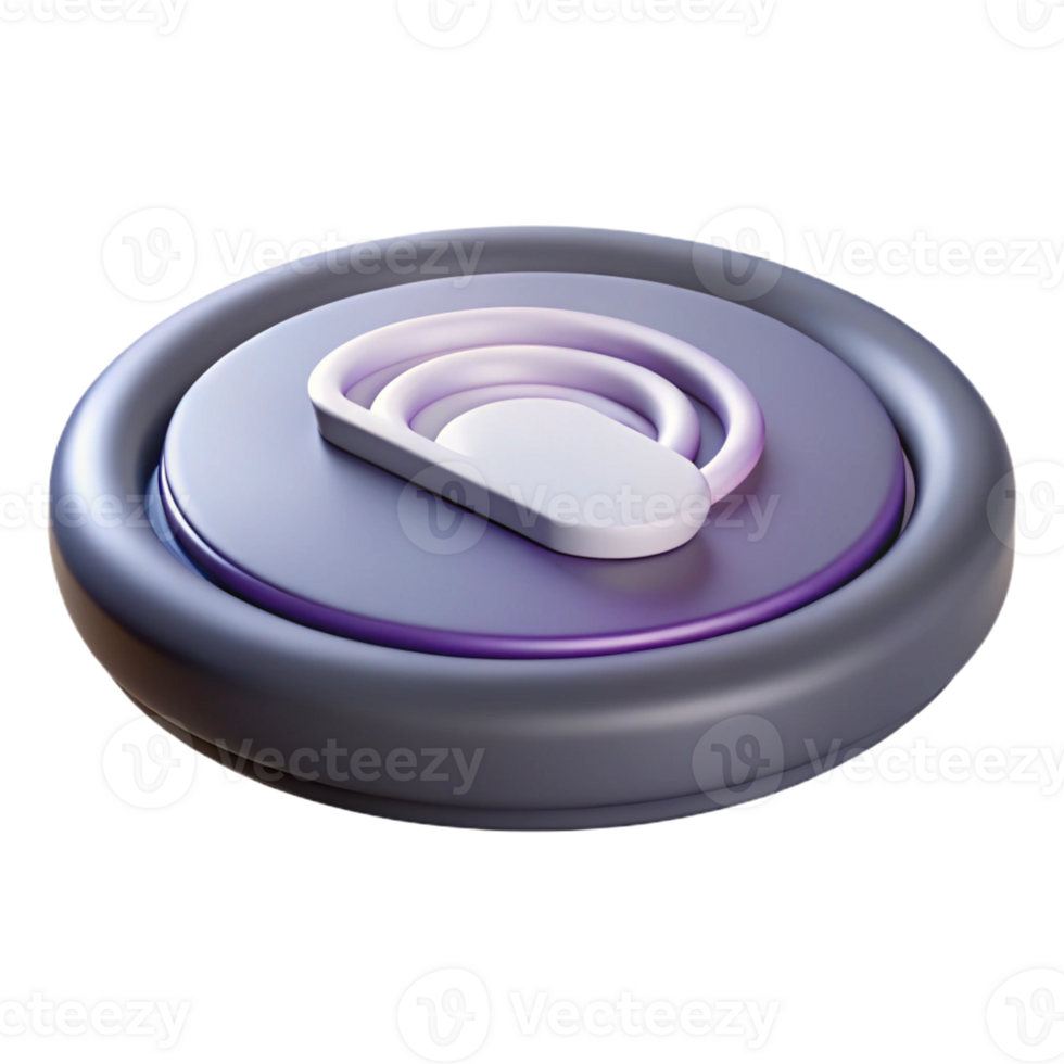 magnificent calm tropical Photorealistic, isolated cutout of a single wireless charging pad, inductive charging technology with Transparent Background refined png