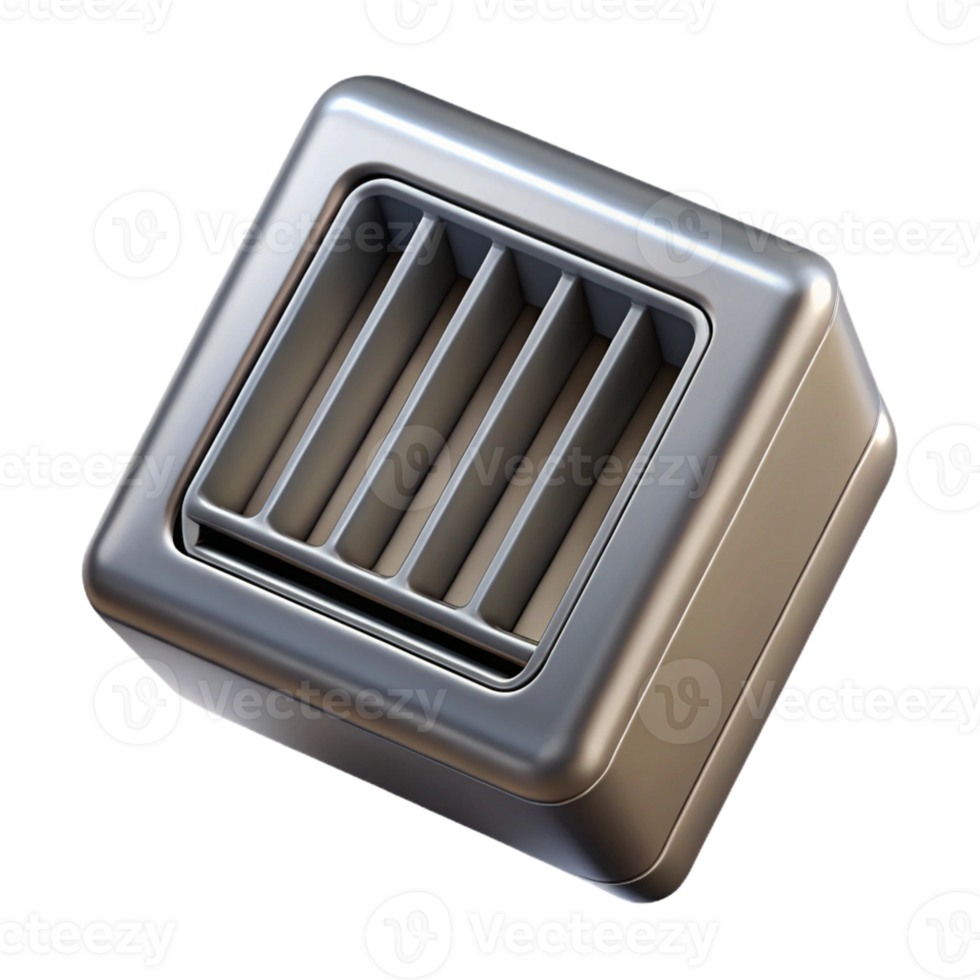 whimsical exquisite Metal grate ventilation detail, with Transparent Background studio quality png