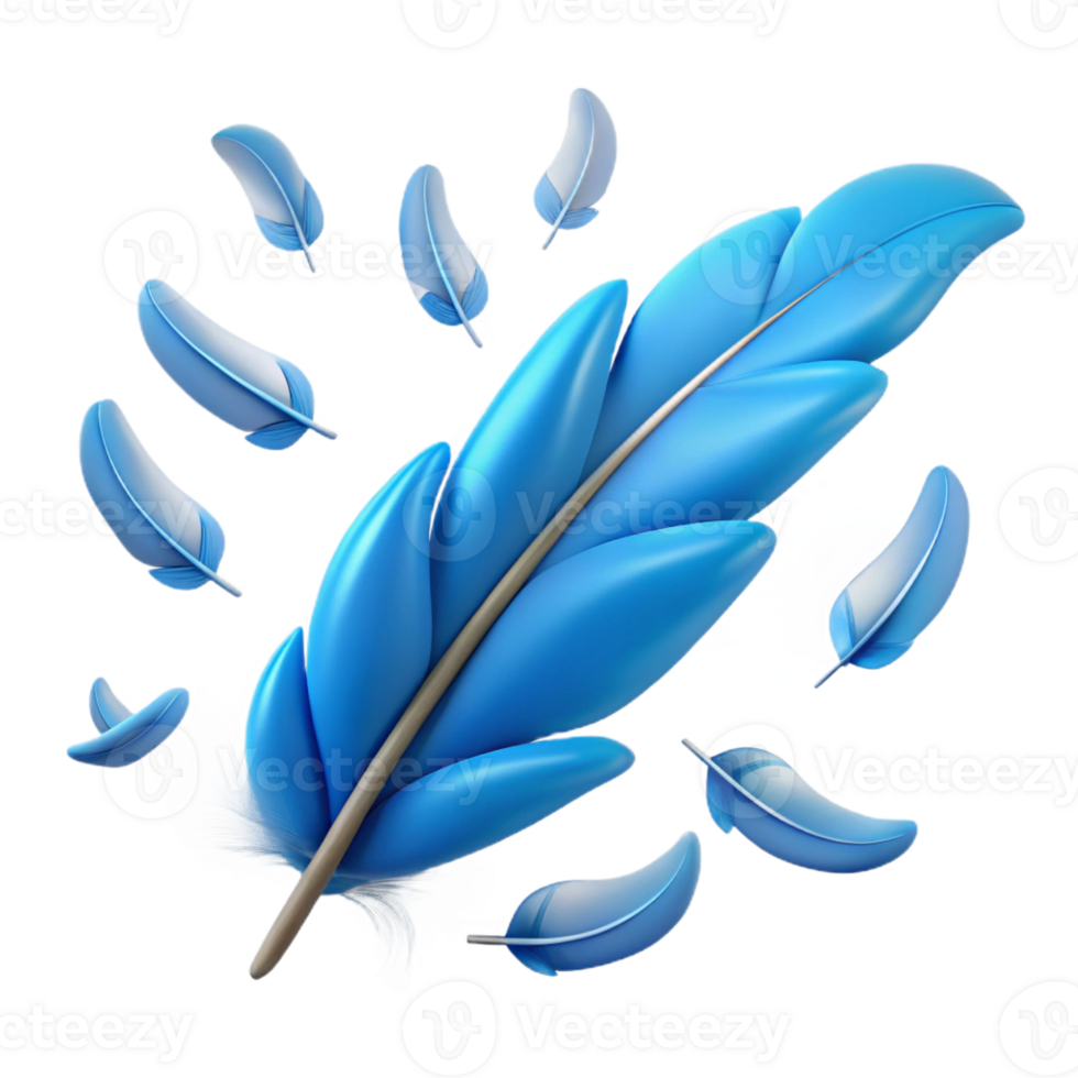 melancholic alluring A single feather transforming into a flock of birds with Transparent Background artisan png