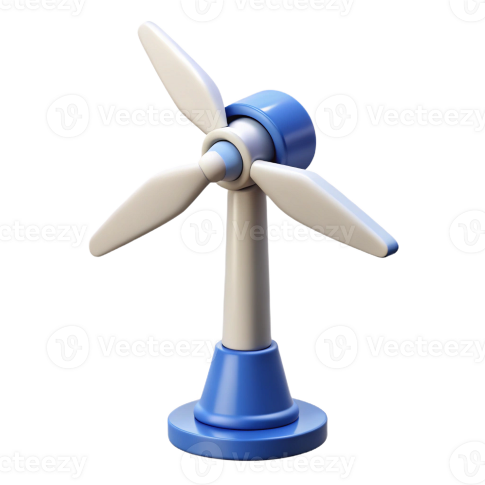 elegant impressionist Ultra-detailed, professional render of an isolated cutout of a miniature wind turbine, renewable energy technology with Transparent Background sharp png