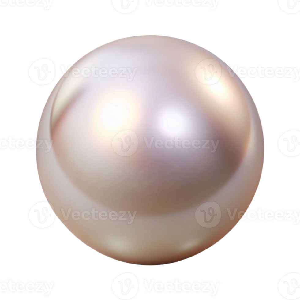 distinctive classic A single pearl, perfectly round and lustrous with Transparent Background flawless png