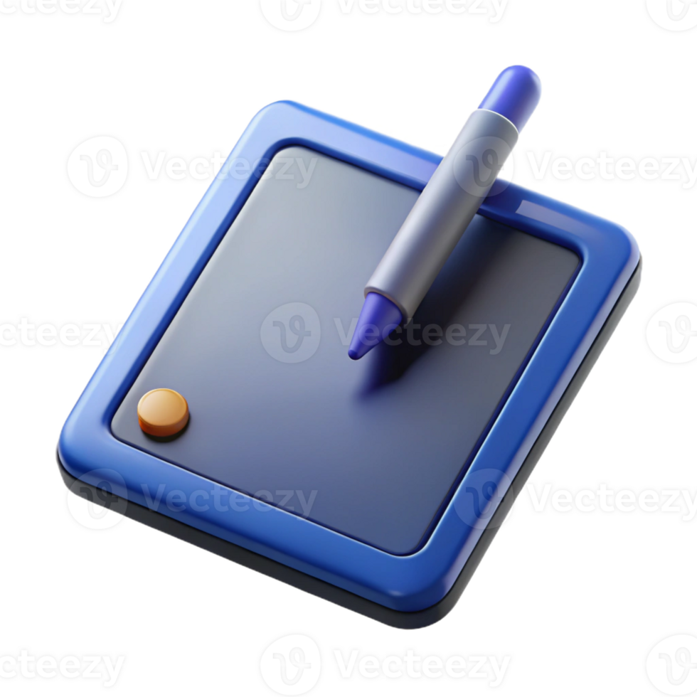 imaculado memorável tábua computador com caneta caneta com transparente fundo png