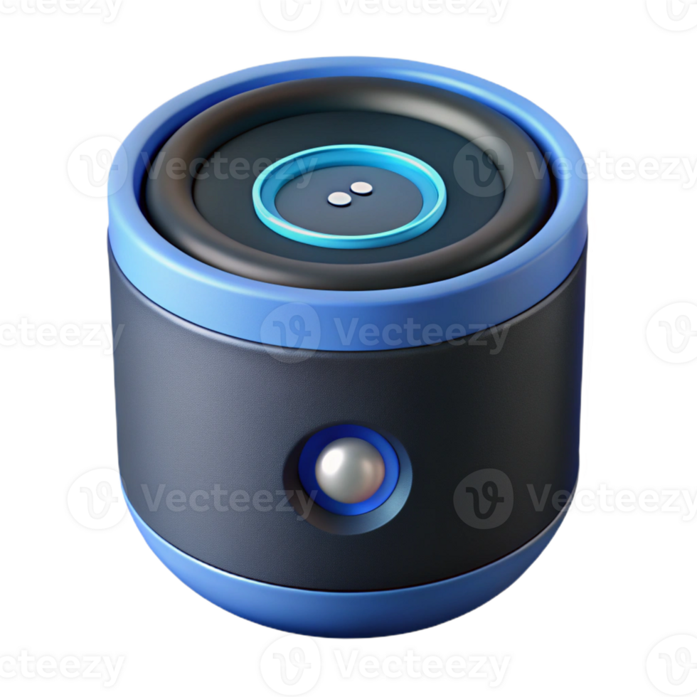 harmonious dramatic Smart speaker with voice assistant activated with Transparent Background expertly shot png