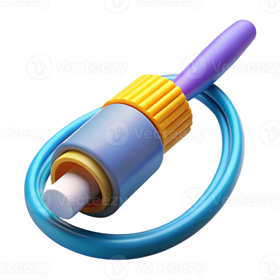 picturesque distinctive Fiber optic cable transmitting data with Transparent Background png