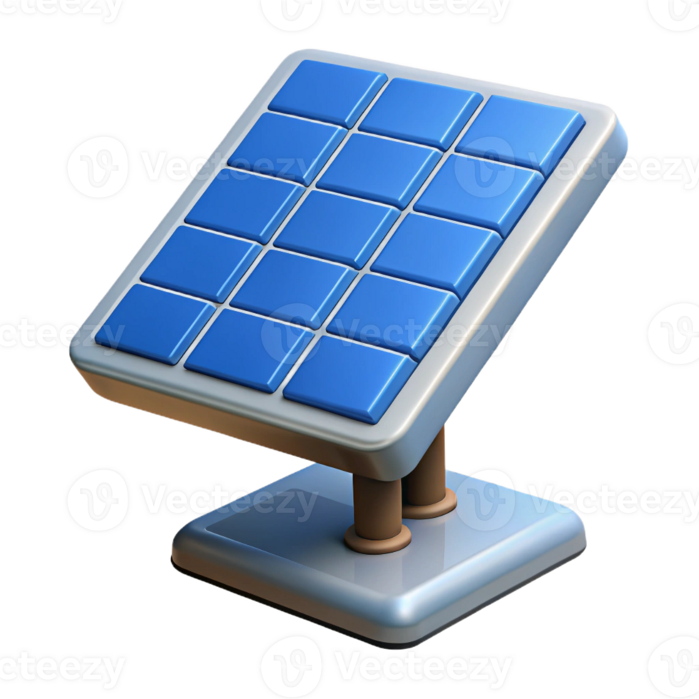magnificent peaceful retro Solar panel array generating electricity with Transparent Background high resolution png