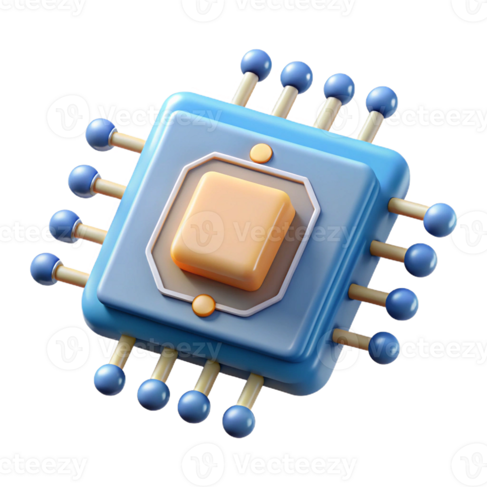 majestic peaceful industrial Artificial intelligence circuit board with Transparent Background perfect clarity png