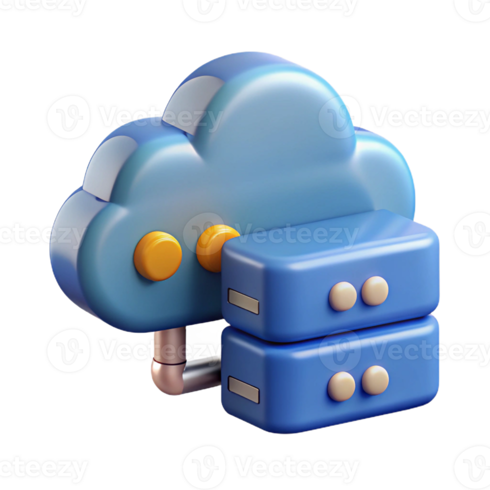 iconic urban Cloud computing server icon with Transparent Background ultra HD png