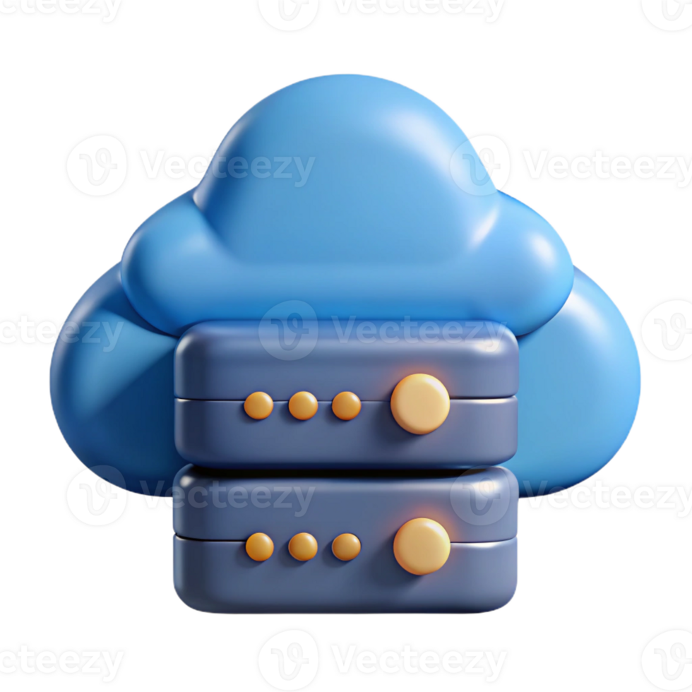 harmonious glorious Cloud computing server icon with Transparent Background detailed png