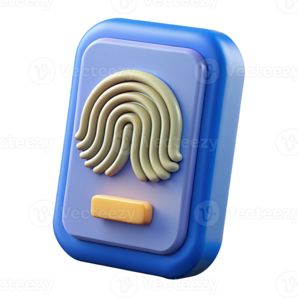 extraordinary distinguished Biometric fingerprint scanner with Transparent Background png