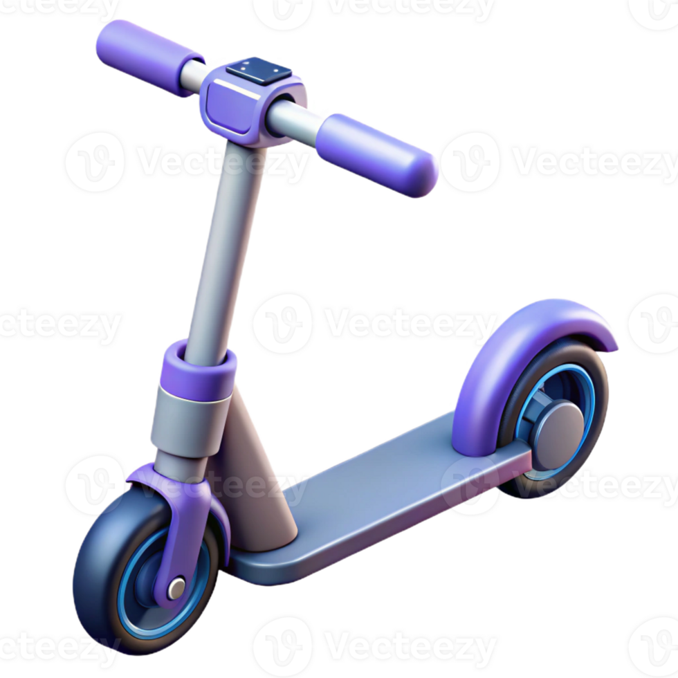 magnificent dramatic bohemian Electric scooter with foldable handlebars with Transparent Background crisp png