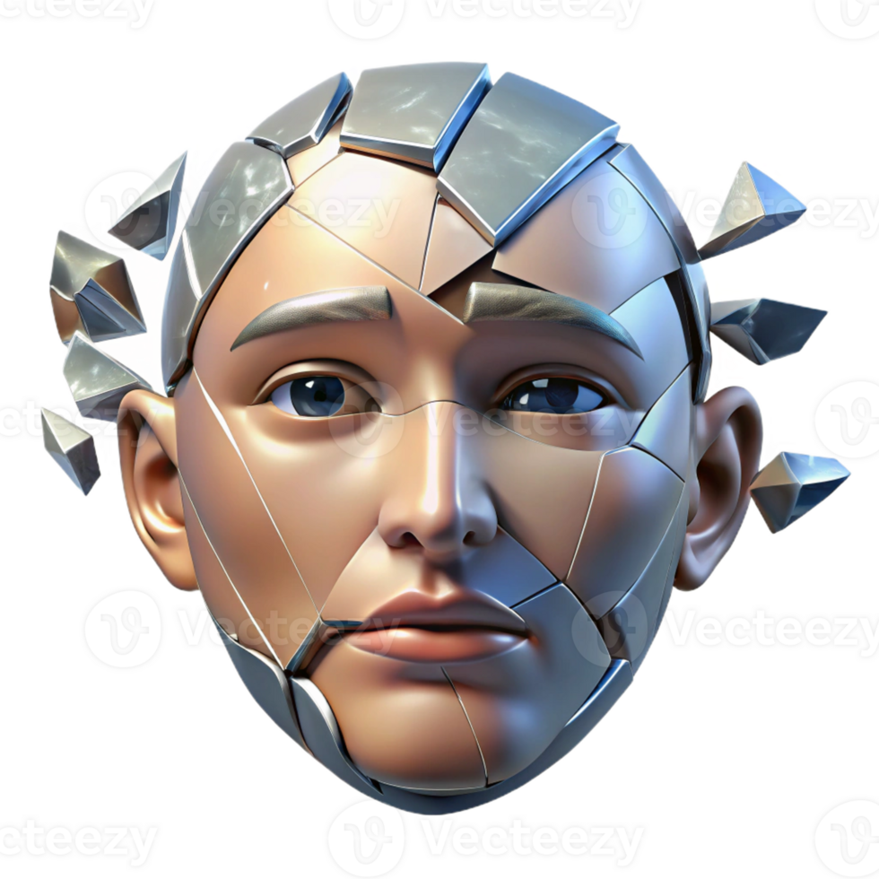 exquisite bold traditional A shattered mirror reflecting fragments of a face with Transparent Background gallery standard png
