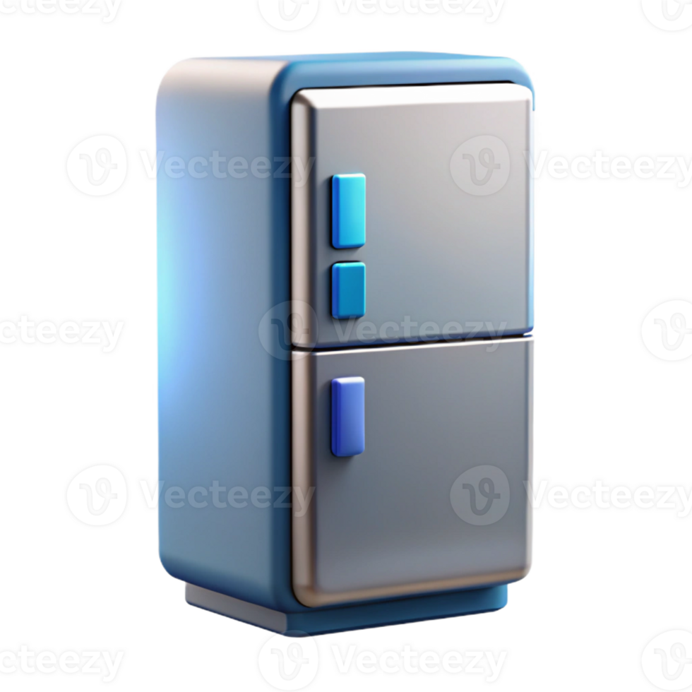 tranquil vibrant Smart refrigerator with touchscreen display with Transparent Background expertly shot png