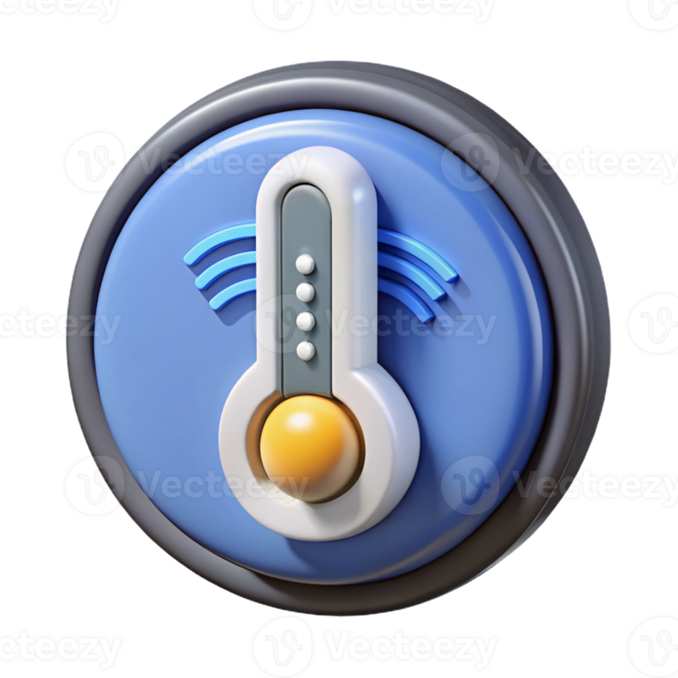 pristine signature Smart thermostat controlling temperature with Transparent Background png