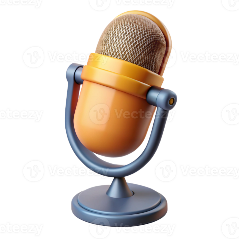 exquisite nordic Professional microphone for recording audio with Transparent Background sharp png