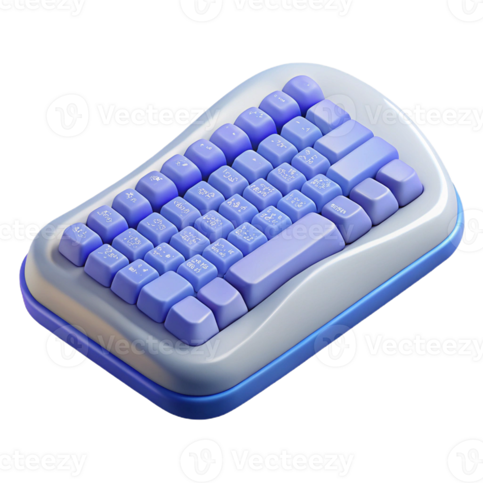 wonderful tropical Ergonomic keyboard with wrist rest with Transparent Background precision png