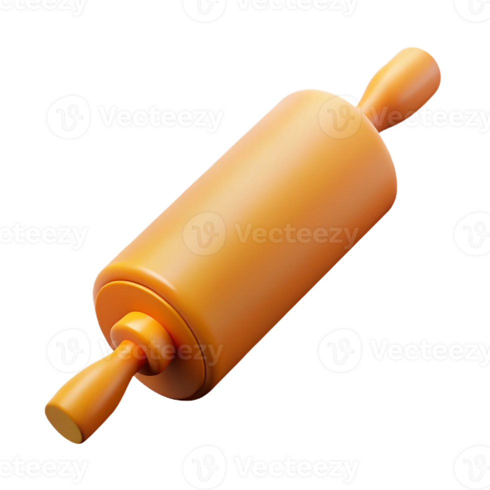 impressive art deco Concept art style, isolated cutout of a vintage rolling pin, hyper-specific with Transparent Background professional png