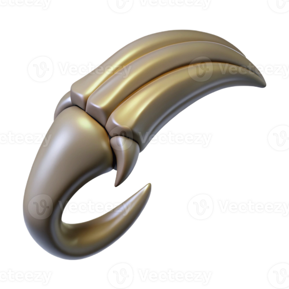 calm serene Isolated cutout, ultra-detailed professional render of a single talon from a Harpy with Transparent Background expertly shot png