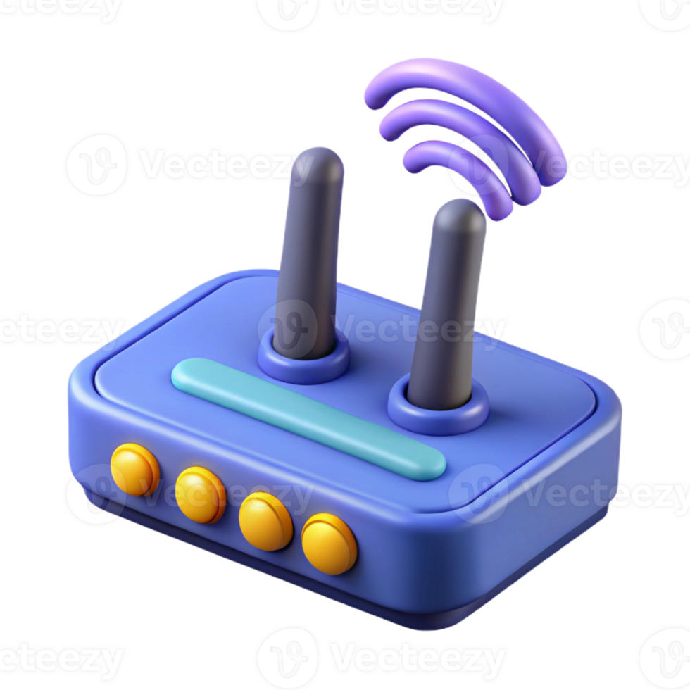 joyful dramatic Modem with internet connection indicator with Transparent Background detailed png