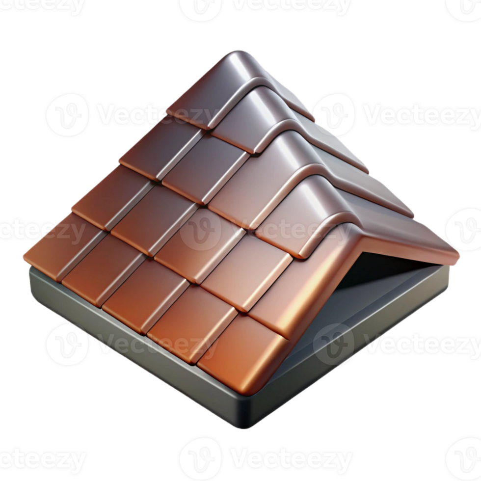 mesmerizing romantic retro Roof shingle asphalt material, with Transparent Background elite png
