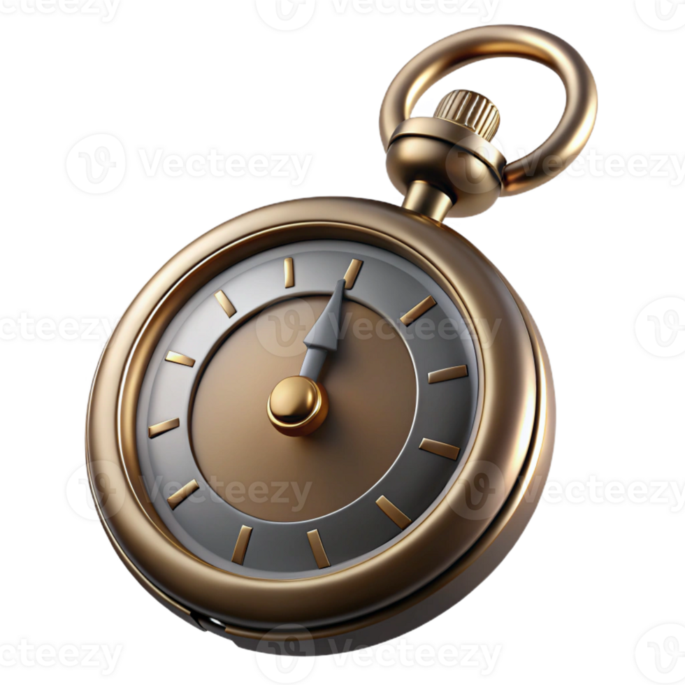 picturesque creative Professional render, hyper-specific, isolated cutout of a single antique pocket watch with Transparent Background high quality png